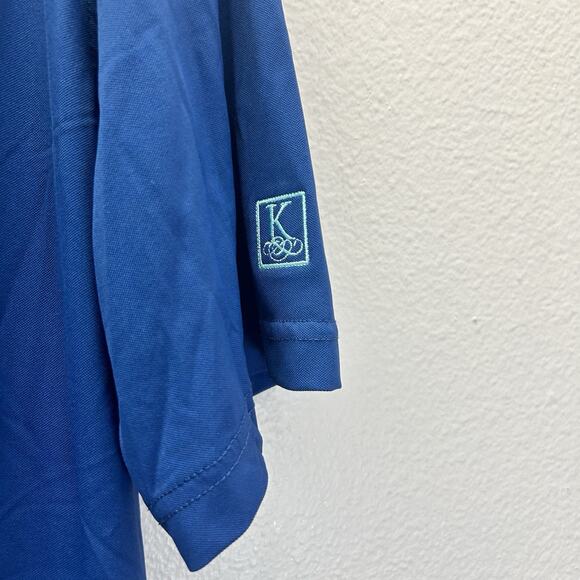 Footjoy Polo Shirt Mens Medium Blue FJ Golf Performance Stretch Tech Tennis - Picture 5 of 9